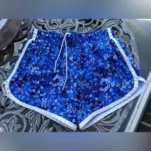 TORY SPORT Blue Floral Athletic Shorts size XS